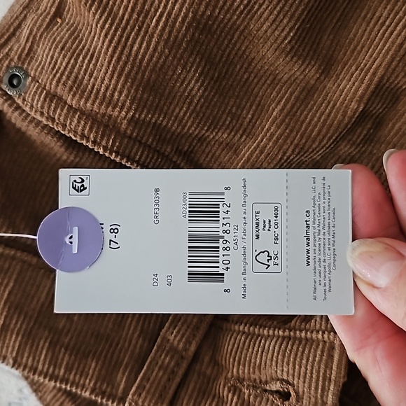 NWT George Corduroy Pants Sz7-8 - Picture 6 of 7